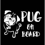 Sticker-Pug on Board 